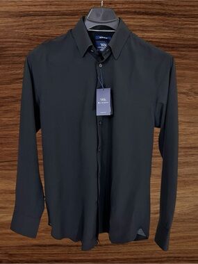 WRK 4-Way Stretch Black Dress Shirt. Regular Fit - Size 15.5